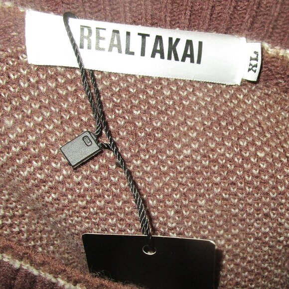 Brown and Cream Cardigan Sweater - Picture 8 of 8